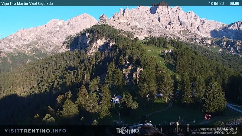 Archiv Foto Webcam Bergstation des Sesselliftes Pian Pecei-Pra Martin