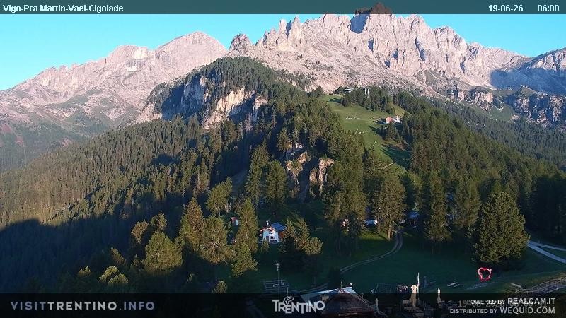 Archiv Foto Webcam Bergstation des Sesselliftes Pian Pecei-Pra Martin