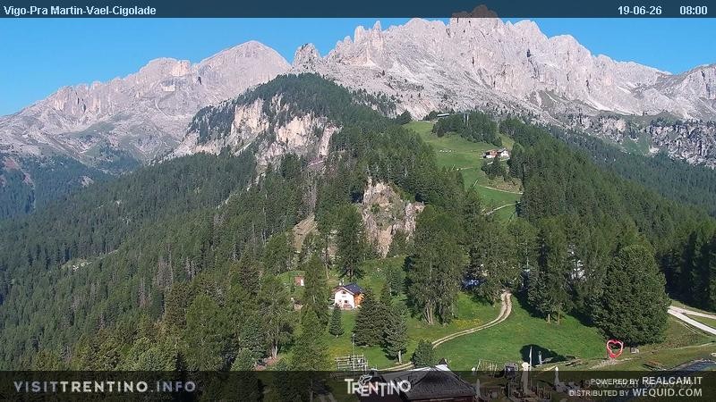 Archived image Webcam Top station of the Pian Pecei-Pra Martin chair lift