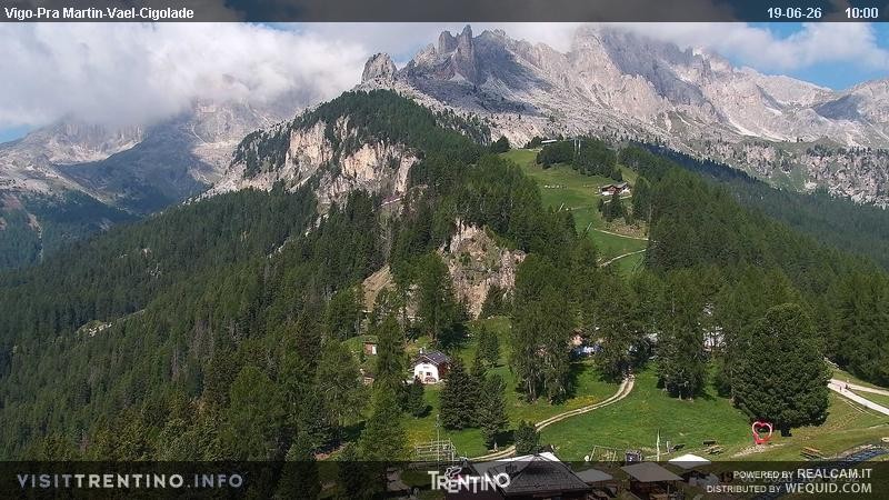 Archiv Foto Webcam Bergstation des Sesselliftes Pian Pecei-Pra Martin