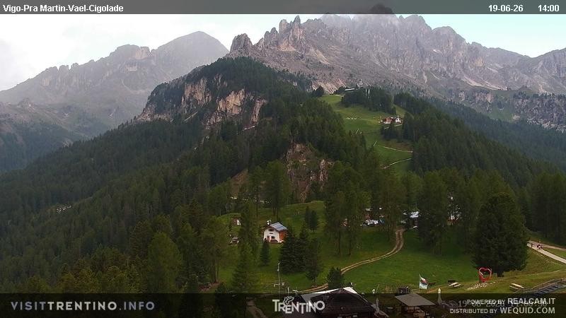 Archiv Foto Webcam Bergstation des Sesselliftes Pian Pecei-Pra Martin