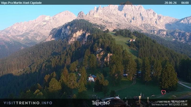 Archived image Webcam Top station of the Pian Pecei-Pra Martin chair lift