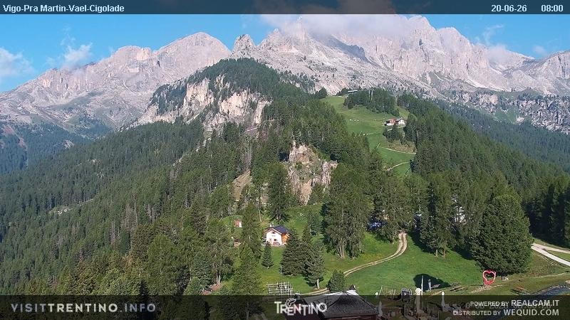 Archived image Webcam Top station of the Pian Pecei-Pra Martin chair lift