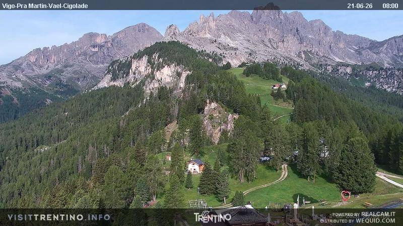Archiv Foto Webcam Bergstation des Sesselliftes Pian Pecei-Pra Martin