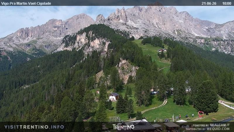 Archiv Foto Webcam Bergstation des Sesselliftes Pian Pecei-Pra Martin