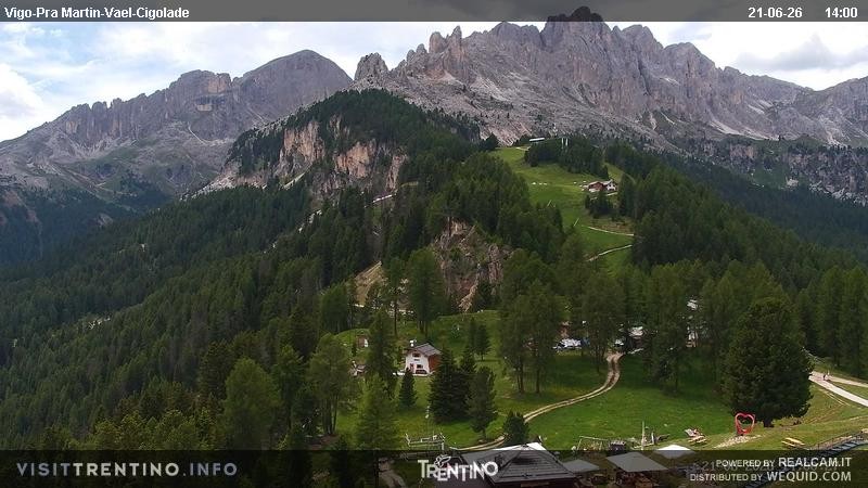 Archiv Foto Webcam Bergstation des Sesselliftes Pian Pecei-Pra Martin