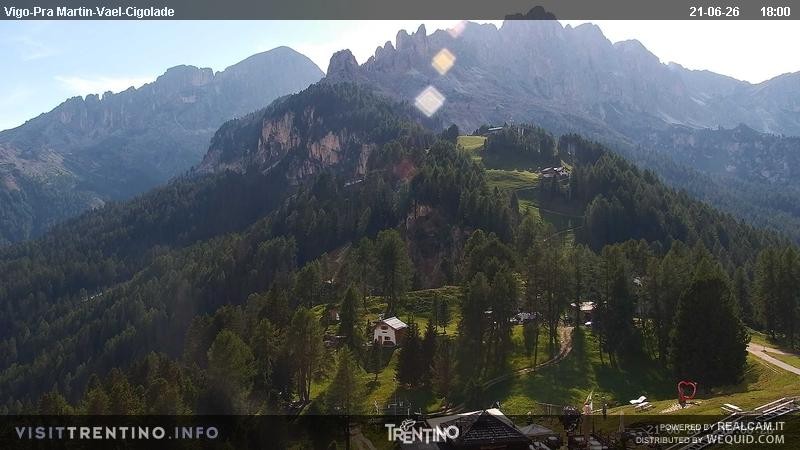 Archiv Foto Webcam Bergstation des Sesselliftes Pian Pecei-Pra Martin