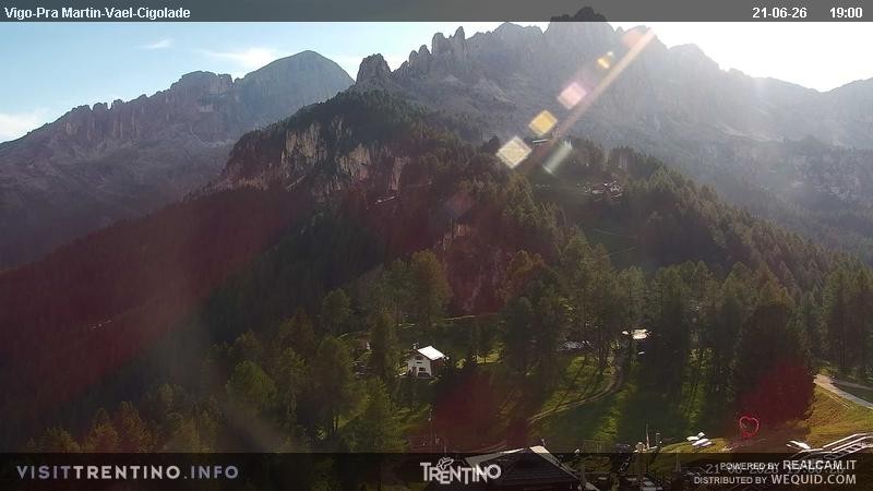 Archiv Foto Webcam Bergstation des Sesselliftes Pian Pecei-Pra Martin
