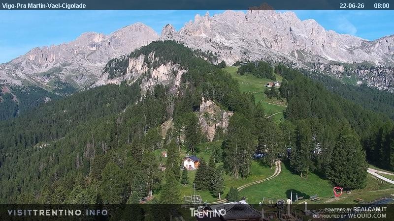 Archiv Foto Webcam Bergstation des Sesselliftes Pian Pecei-Pra Martin