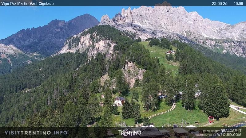 Archiv Foto Webcam Bergstation des Sesselliftes Pian Pecei-Pra Martin