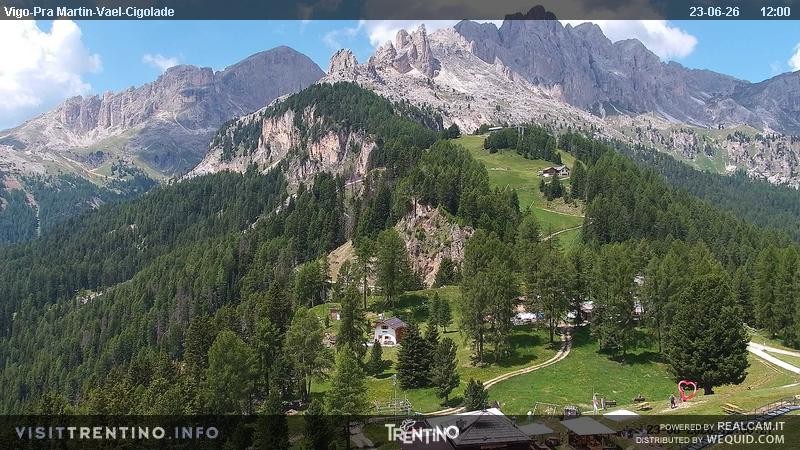 Archiv Foto Webcam Bergstation des Sesselliftes Pian Pecei-Pra Martin