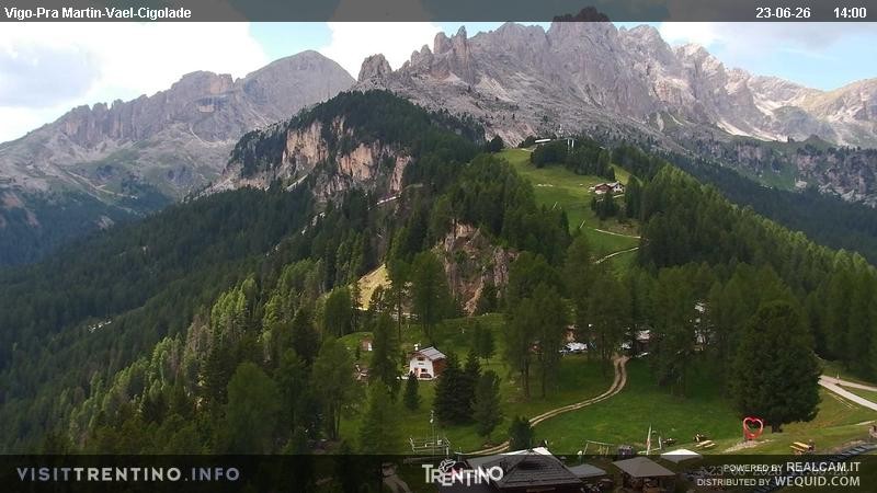Archiv Foto Webcam Bergstation des Sesselliftes Pian Pecei-Pra Martin