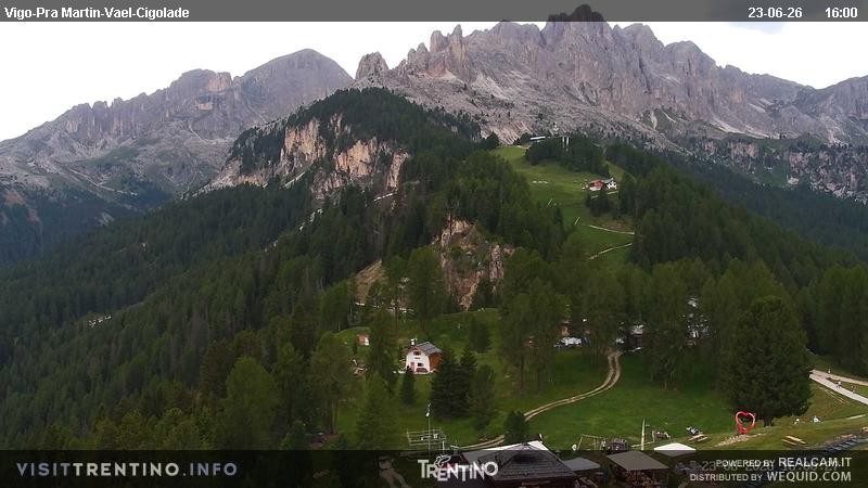 Archiv Foto Webcam Bergstation des Sesselliftes Pian Pecei-Pra Martin