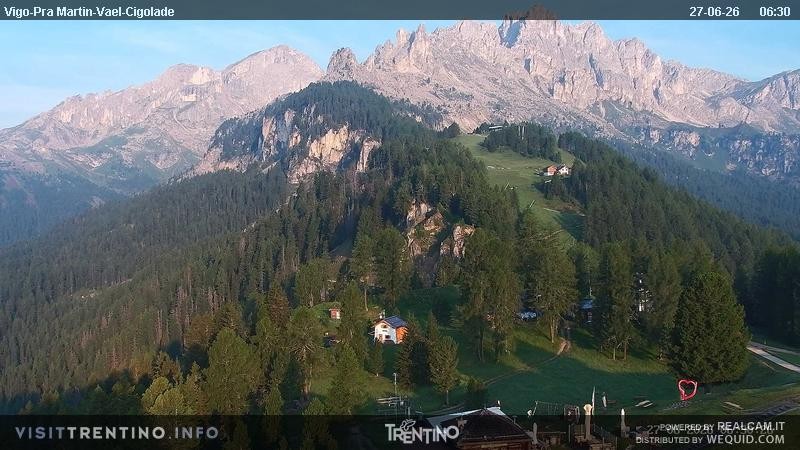 Archiv Foto Webcam Bergstation des Sesselliftes Pian Pecei-Pra Martin