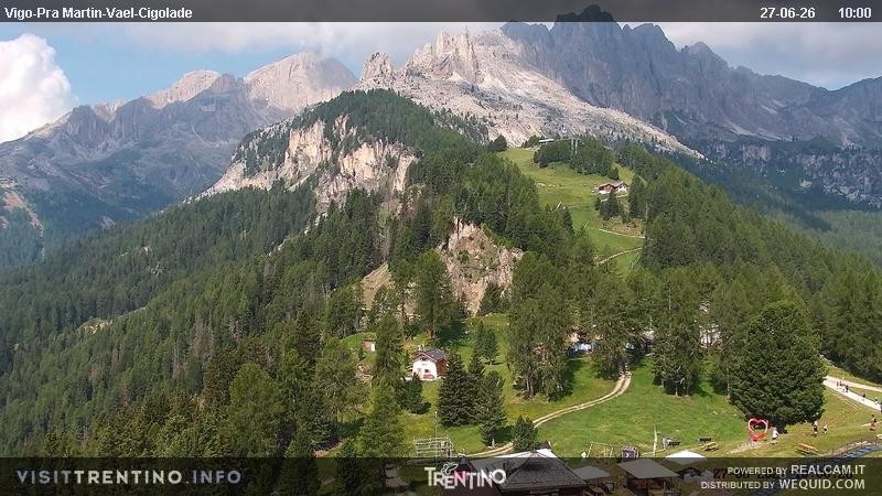 Archiv Foto Webcam Bergstation des Sesselliftes Pian Pecei-Pra Martin