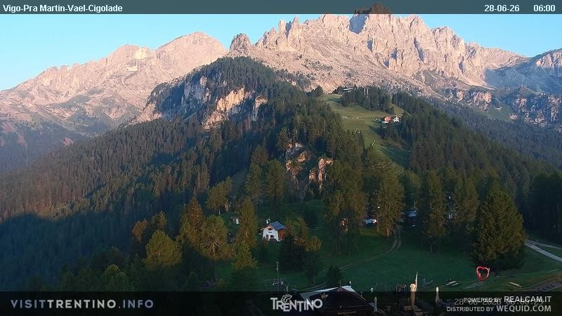 Archiv Foto Webcam Bergstation des Sesselliftes Pian Pecei-Pra Martin