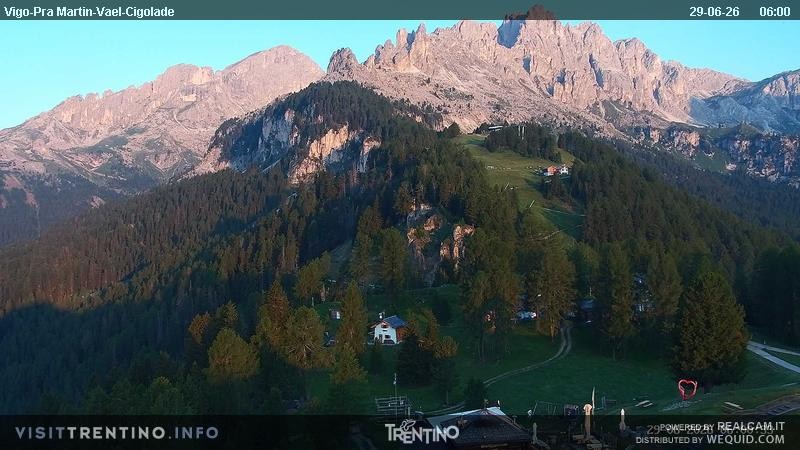 Archiv Foto Webcam Bergstation des Sesselliftes Pian Pecei-Pra Martin