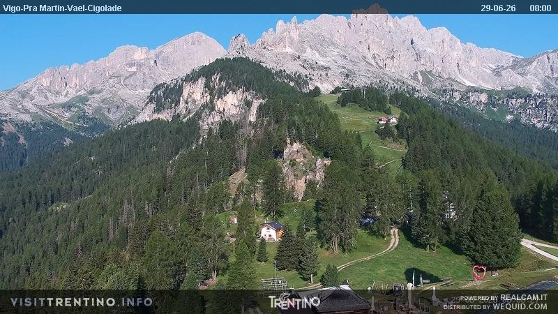 Archived image Webcam Top station of the Pian Pecei-Pra Martin chair lift