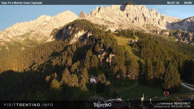 Archiv Foto Webcam Bergstation des Sesselliftes Pian Pecei-Pra Martin