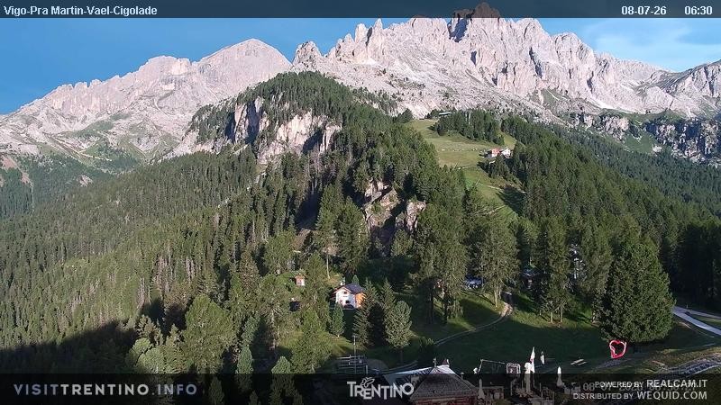 Archiv Foto Webcam Bergstation des Sesselliftes Pian Pecei-Pra Martin