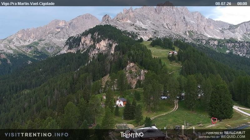 Archiv Foto Webcam Bergstation des Sesselliftes Pian Pecei-Pra Martin
