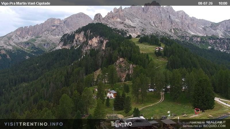 Archiv Foto Webcam Bergstation des Sesselliftes Pian Pecei-Pra Martin