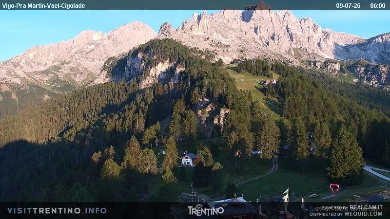 Archiv Foto Webcam Bergstation des Sesselliftes Pian Pecei-Pra Martin