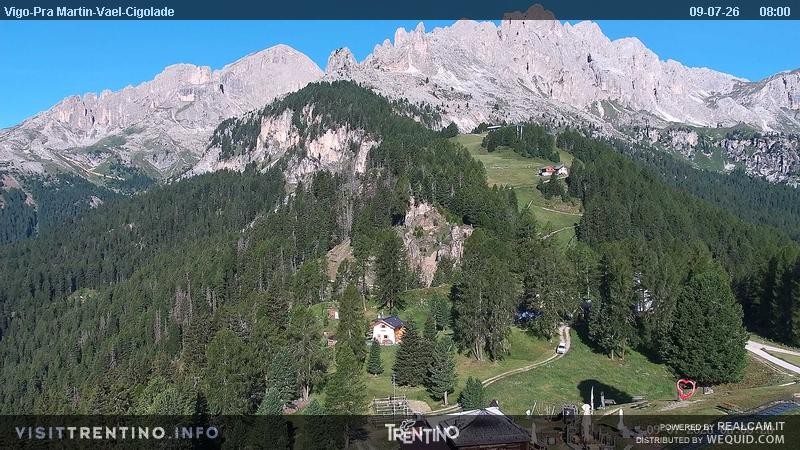 Archiv Foto Webcam Bergstation des Sesselliftes Pian Pecei-Pra Martin