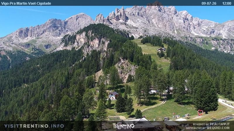 Archiv Foto Webcam Bergstation des Sesselliftes Pian Pecei-Pra Martin