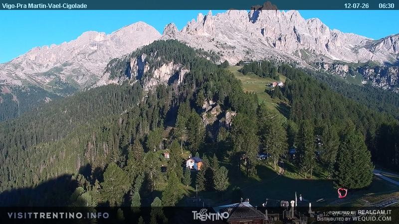 Archived image Webcam Top station of the Pian Pecei-Pra Martin chair lift
