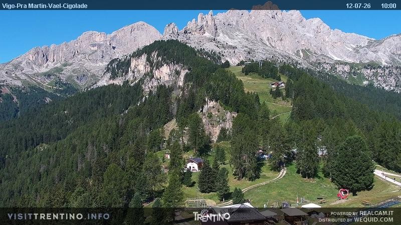 Archived image Webcam Top station of the Pian Pecei-Pra Martin chair lift