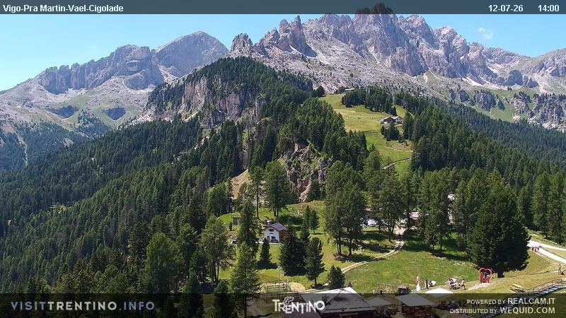 Archived image Webcam Top station of the Pian Pecei-Pra Martin chair lift