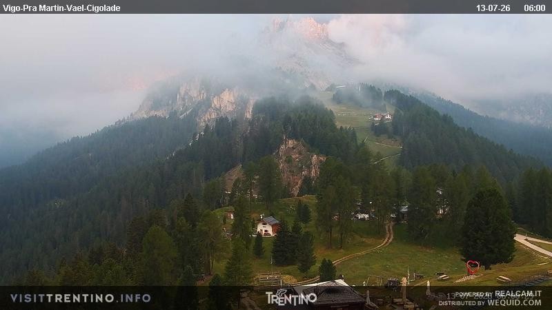 Archived image Webcam Top station of the Pian Pecei-Pra Martin chair lift