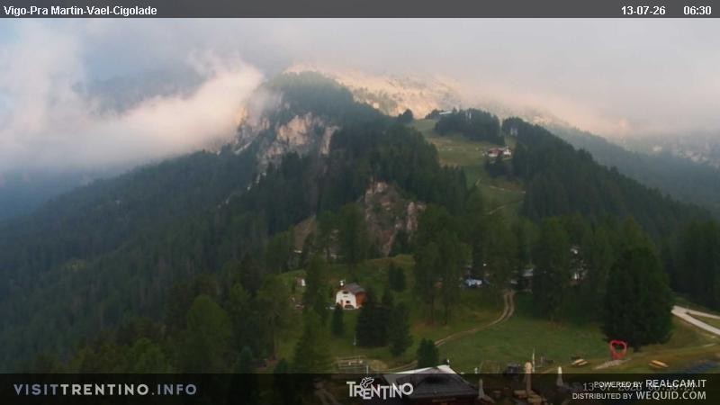 Archived image Webcam Top station of the Pian Pecei-Pra Martin chair lift