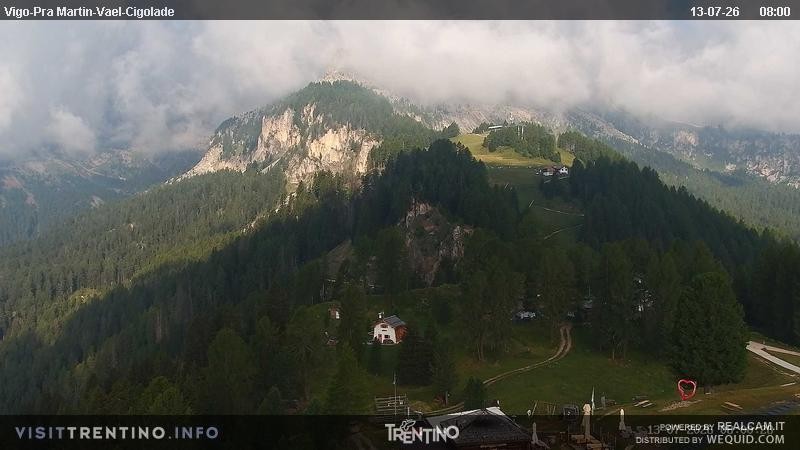 Archived image Webcam Top station of the Pian Pecei-Pra Martin chair lift