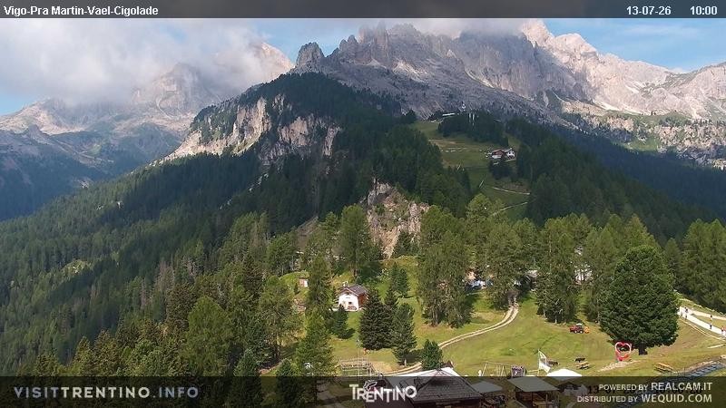 Archived image Webcam Top station of the Pian Pecei-Pra Martin chair lift