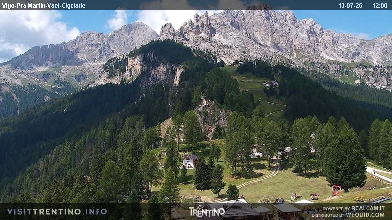 Archived image Webcam Top station of the Pian Pecei-Pra Martin chair lift