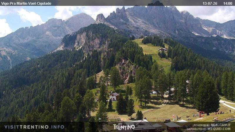 Archiv Foto Webcam Bergstation des Sesselliftes Pian Pecei-Pra Martin
