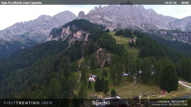 Archiv Foto Webcam Bergstation des Sesselliftes Pian Pecei-Pra Martin