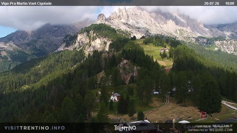 Archiv Foto Webcam Bergstation des Sesselliftes Pian Pecei-Pra Martin