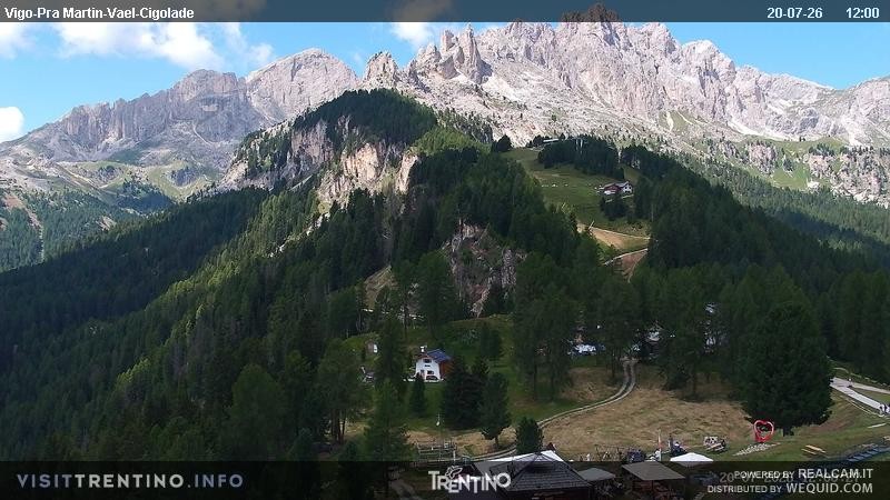 Archiv Foto Webcam Bergstation des Sesselliftes Pian Pecei-Pra Martin
