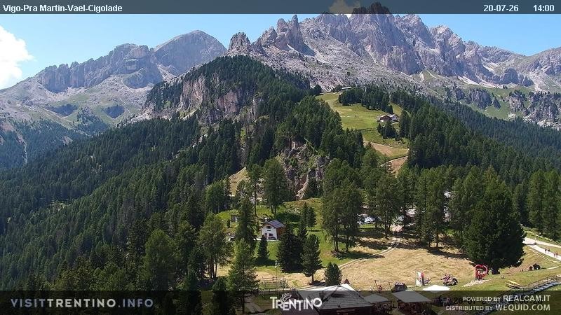 Archiv Foto Webcam Bergstation des Sesselliftes Pian Pecei-Pra Martin