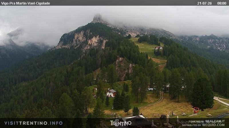 Archiv Foto Webcam Bergstation des Sesselliftes Pian Pecei-Pra Martin