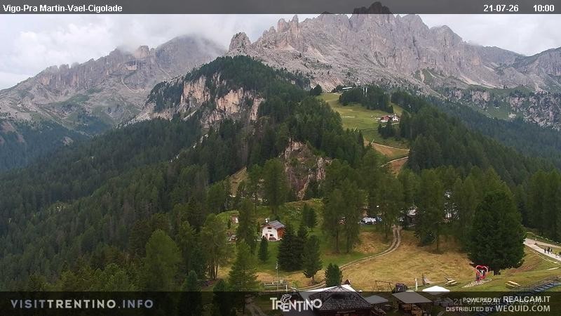 Archiv Foto Webcam Bergstation des Sesselliftes Pian Pecei-Pra Martin