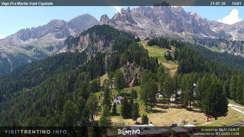 Archiv Foto Webcam Bergstation des Sesselliftes Pian Pecei-Pra Martin