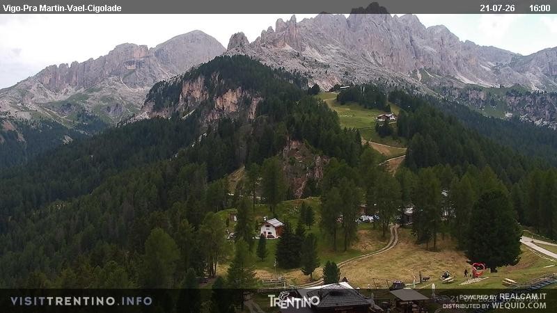 Archiv Foto Webcam Bergstation des Sesselliftes Pian Pecei-Pra Martin