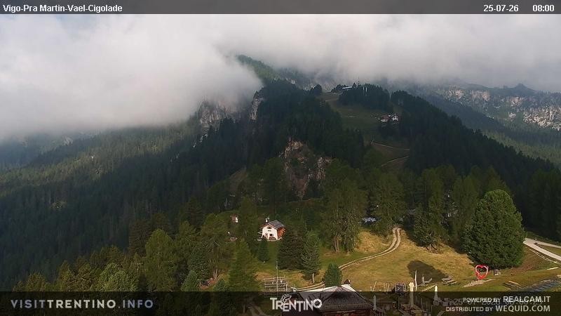 Archiv Foto Webcam Bergstation des Sesselliftes Pian Pecei-Pra Martin