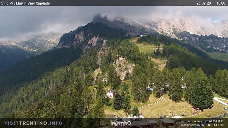 Archiv Foto Webcam Bergstation des Sesselliftes Pian Pecei-Pra Martin