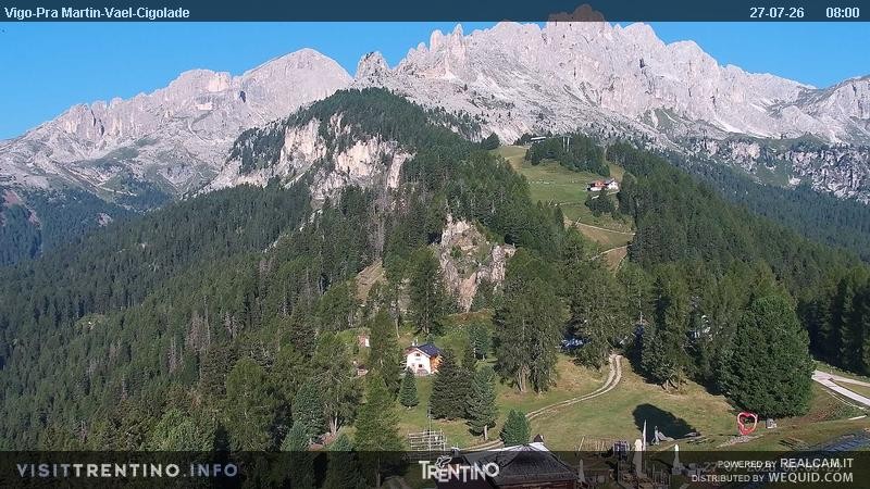 Archiv Foto Webcam Bergstation des Sesselliftes Pian Pecei-Pra Martin
