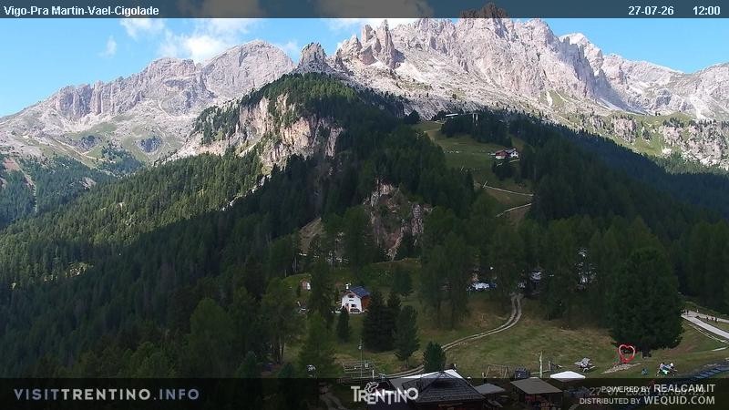 Archiv Foto Webcam Bergstation des Sesselliftes Pian Pecei-Pra Martin
